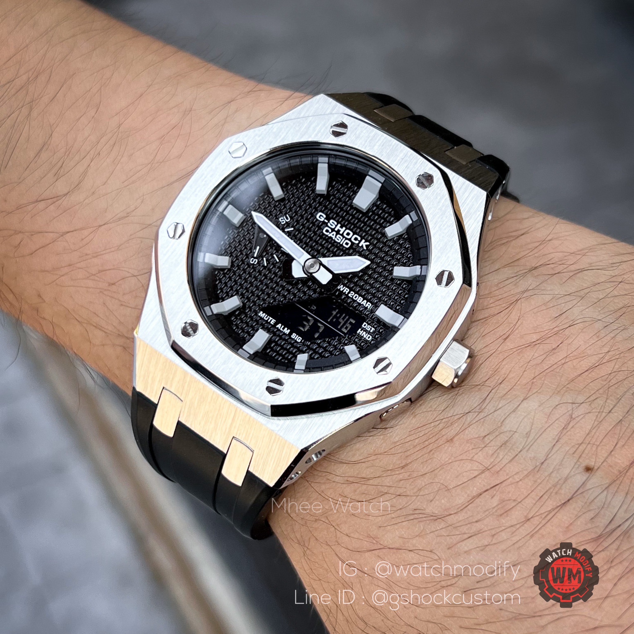 G-Shock Casioak Special Black Dial New Generation Silver Case Black Strap