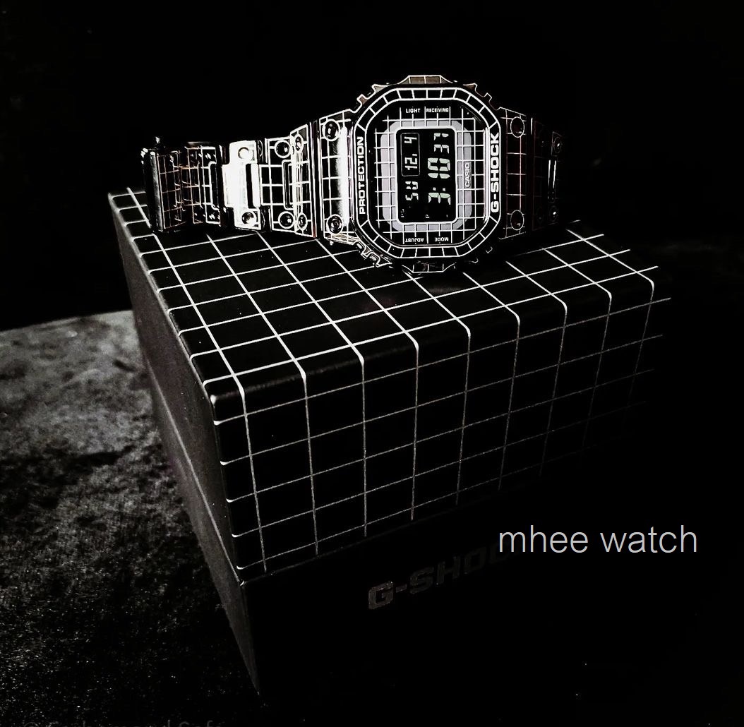 G-Shock Limited Full Metal GMW-B5000CS-1 With Laser-Engraved Grid Pattern