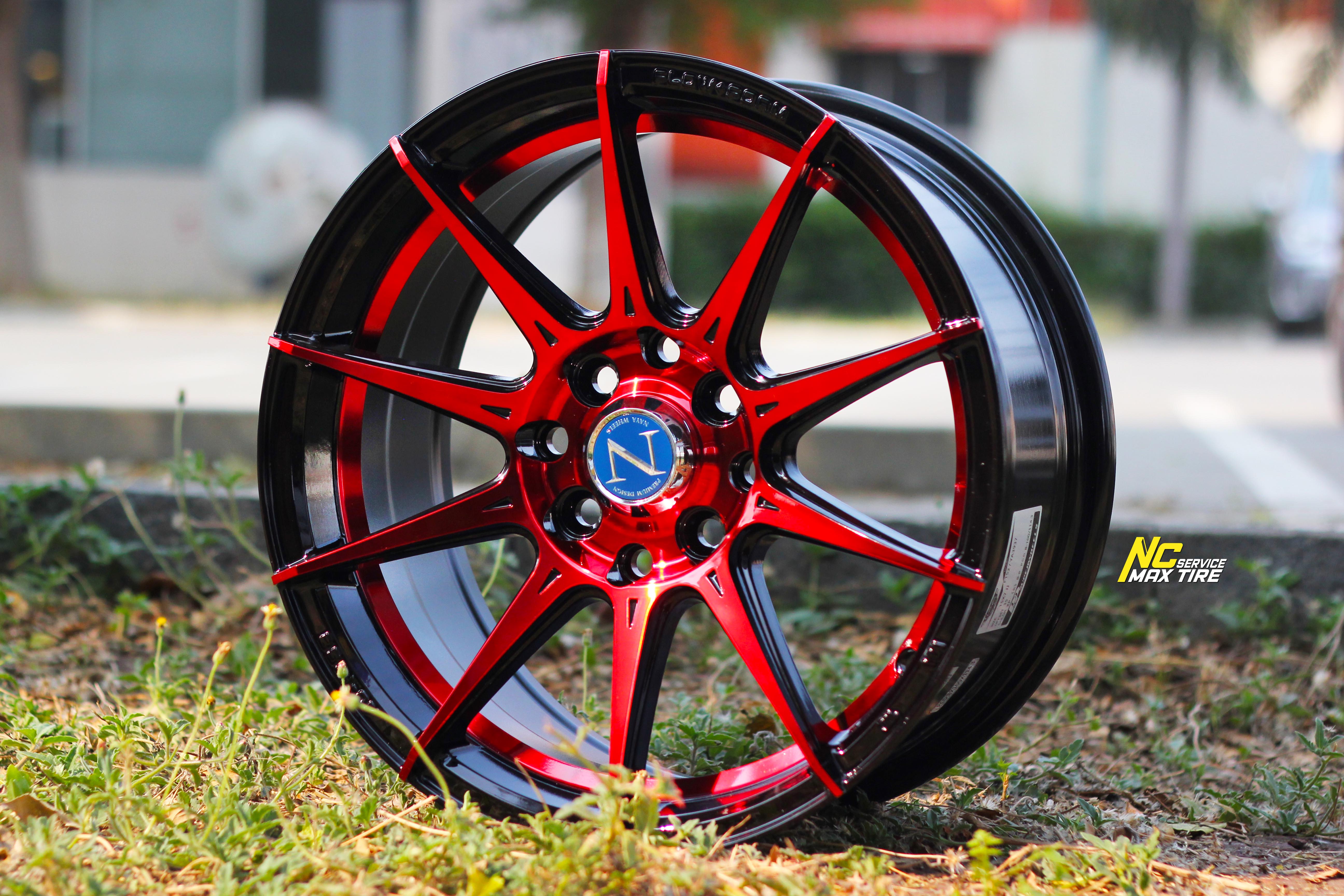 ล้อแม็กขอบ15 / Cosmis / NAYA / F-152 / ล้อแม็กสวยๆ / ล้อแม็กสีพิเศษ / ล้อแม็กรถเก๋ง / 15x7.0 4H100 ET35 / ล้อแม็กสำหน้าไดร์แดง+ใต้ท้องแดง / Custom Color