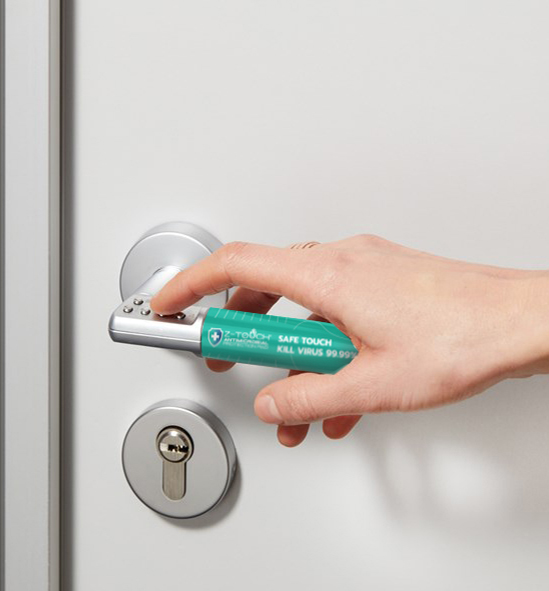 Z-TOUCH แผ่นฆ่าเชื้อ สำหรับประตูแบบก้านโยก Door Lever Handle Pad