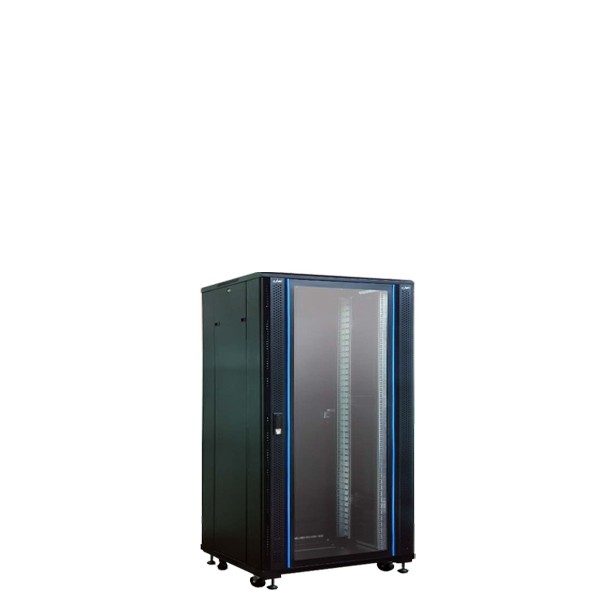 CH-60615GW LINK 19” GLASS-WAVE Server RACK 15U, (60 x 60 cm.) Black W60 x D60 x H88 cm.