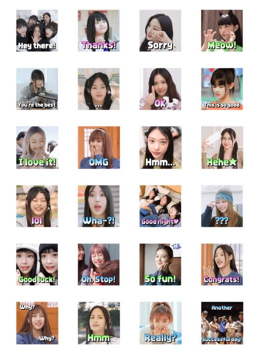 ขายสติกเกอร์ไลน์ NewJeans☆ มองพวกเราสิ