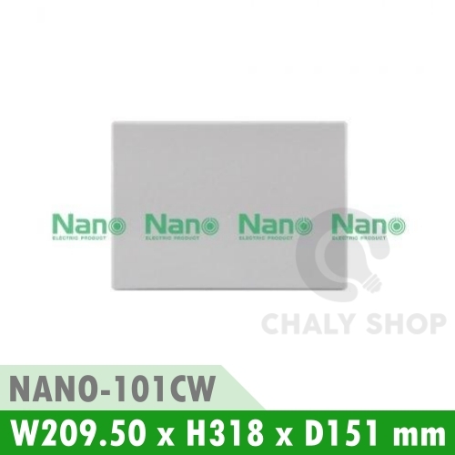 NANO Electric® NANO-101CW ตู้กันน้ำพลาสติก มีหลังคา ฝาใส ขนาด 8x12.5x6 นิ้ว (209.5x318x151 mm) สีขาว