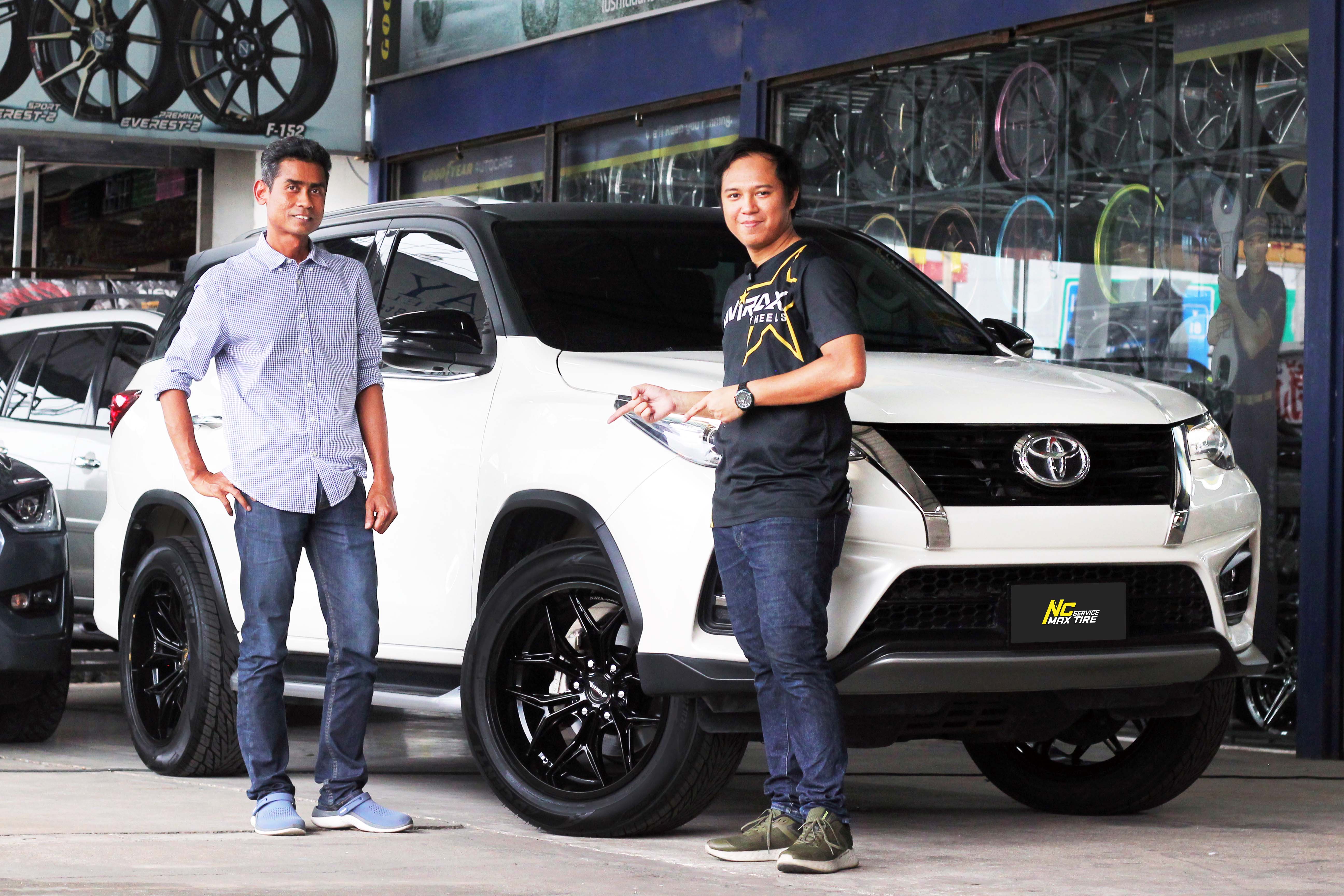 NCรีวิว.EP685 TOYOTA FORTUNER TRD NAYA Wheels : ALPHA-T63 20x9.5 6H139.7 ET0 ล้อแม็กสีดำเงาทั้งวง NCล้อแม็ก