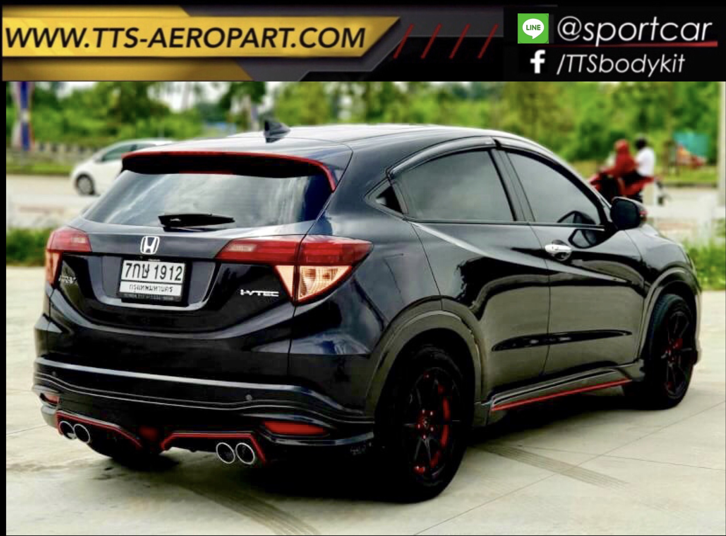 ชุดแต่ง Honda HRV 2015 2016 2017 2018 MD Sport ท่อคู่, hrvแต่งสวยๆ, สเกิร์ตรอบคัน hrv แท้ byแต่งรถTTS