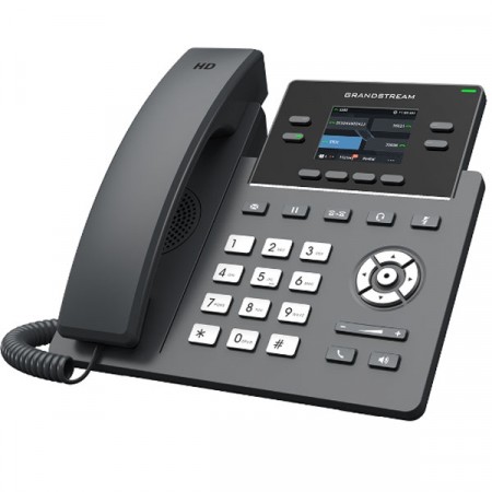Grandstream GRP2612W Carrier-Grade IP Phone, 4 lines, 2 SIP accounts, HD Audio, Dual-band Wi-Fi 802.11 a/b/g/n/ac, 2 Port Gigabit PoE