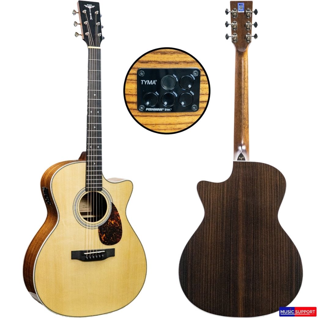 กีตาร์โปร่งไฟฟ้า Tyma รุ่น TG-12E +Pick up Fishman INK + กระเป๋า