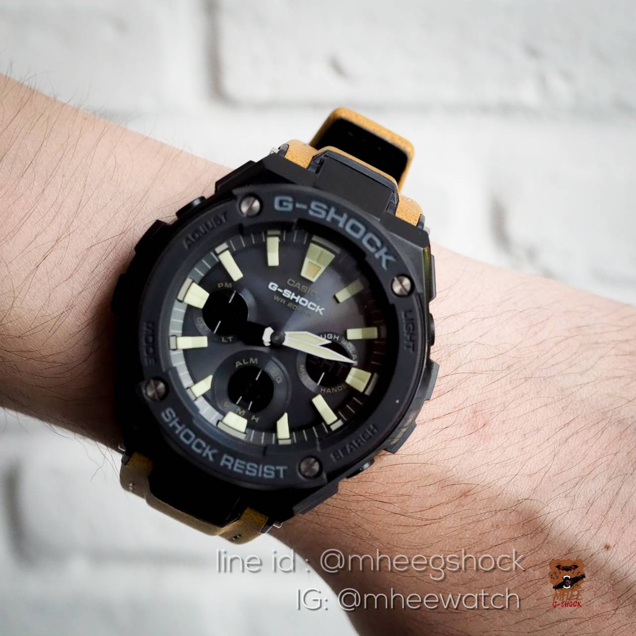 GST-S120L-1B G-Steel Leather ตัวแรหายากไม่ผลิตแล้ว สีมัสตาร์ด