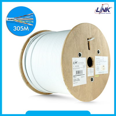 US-9136LSZH สายแลนภายใน CAT6 F/UTP Ultra (600MHz), Screen Twisted Pair, w/Cross Filler, 23 AWG, CMR 305 M./Roll.