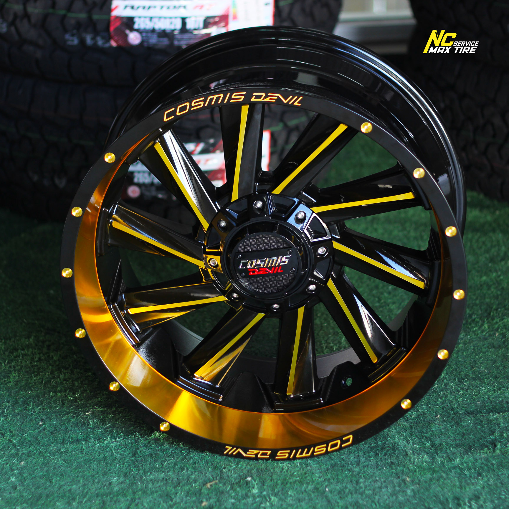 ล้อแม็กขอบ20 / ล้อแม็กออฟโรด / OffRoad / Cosmis / DEVIL / TWIN / 20x10.0 6H139.7 ET-20 / Mirror Gold / Custom Color / ล้อแม็กสวยๆ