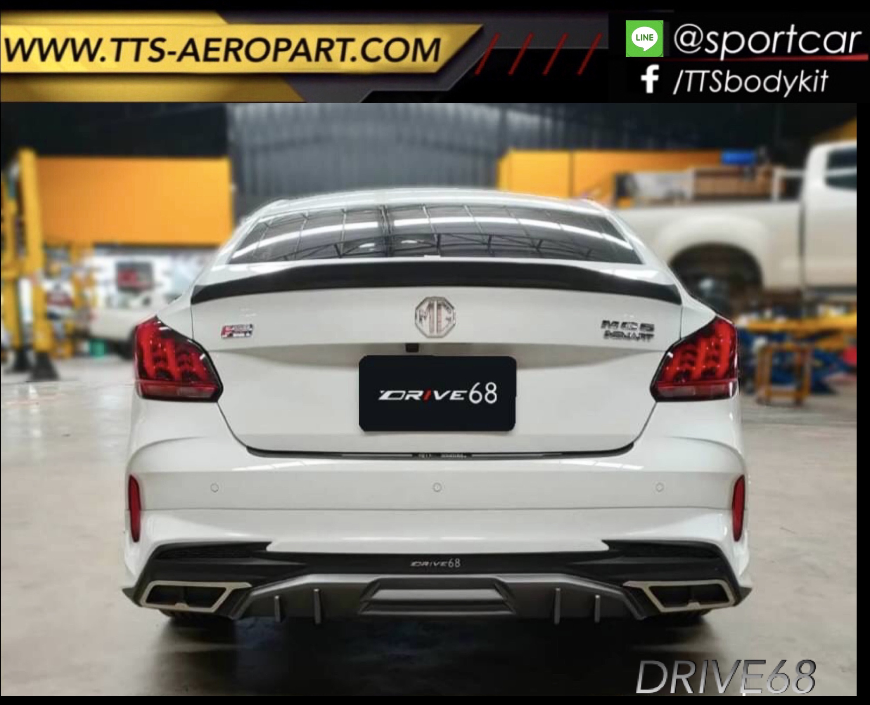 ชุดแต่ง MG5 2022 2021 Drive68 แต่งสวย , mg5 แต่งสวย, สเกิร์ตรอบคัน MG5, ของแต่ง MG5 2021