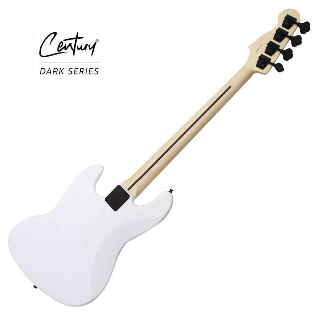 เบสไฟฟ้า Century Dark Series Jazz bass White DJB-WH