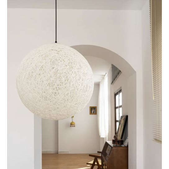 CT177A129 SOTMIA โคมไฟสานหวาย โคมไฟสไตล์นอร์ดิก โคมไฟทรงกลม โดมไฟประดิษฐ์ โคมไฟเพดาน โคมไฟแต่งห้อง