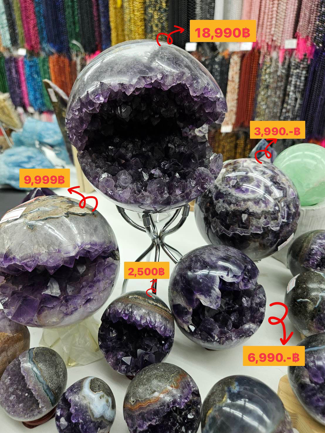 ผลึกถ้ำอเมทิสต์ (Amethyst Geode) โพรงถ้ำอเมทิสต์ แบบอ้าปากรับทรัพย์