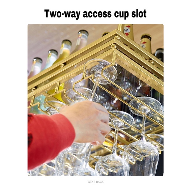 CT088D033 MIRIKITEKI #บาร์แขวนแก้วไวน์ บาร์แขวนแก้ว สไตล์ Modern Luxury ชั้นแขวนแก้วไวน์หรู #บาร์แขวนแก้วไวน์