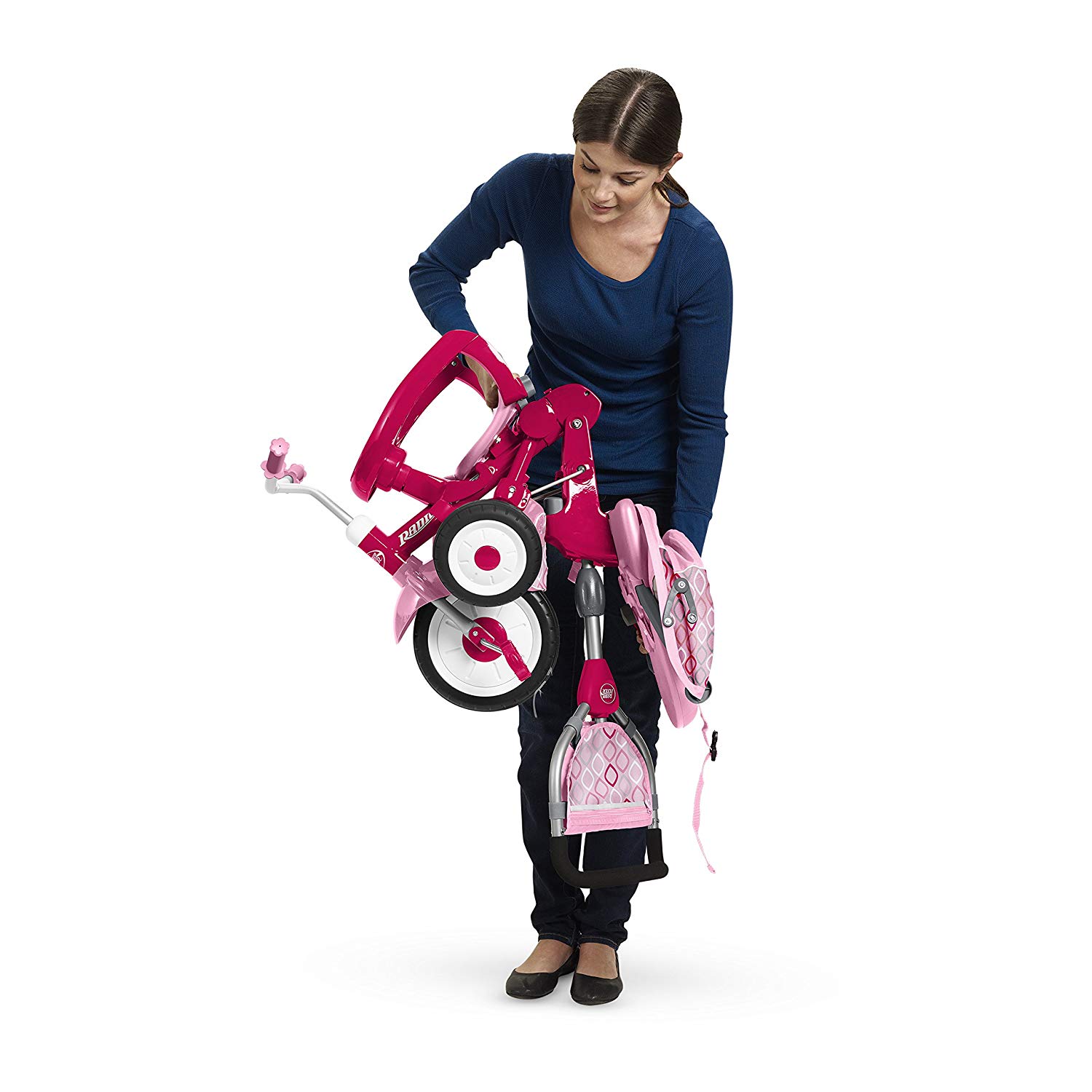Radio Flyer EZ Fold Stroll N Trike Deluxe Pink จักรยานสามล้อเด็กสุดคุ้ม ใช้ตั้งแต่เด็กเล็กถึงเด็กโต
