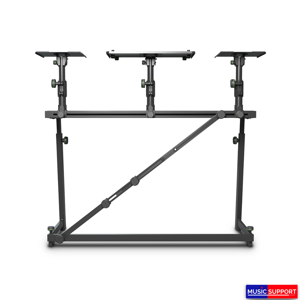 Gravity : GFDJT01 DJ Desk with Adjustable Loudspeaker and Laptop Trays