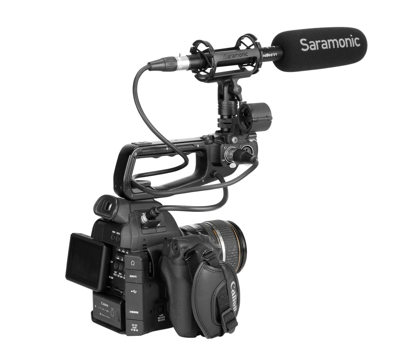Saramonic SoundBird V1 ไมโครโฟนช็อตกันติดหัวกล้องไมค์คอนเดนเซอร์ XLR ทิศทางรับเสียงเป็นแบบซุปเปอร์คาร์ดิออยด์