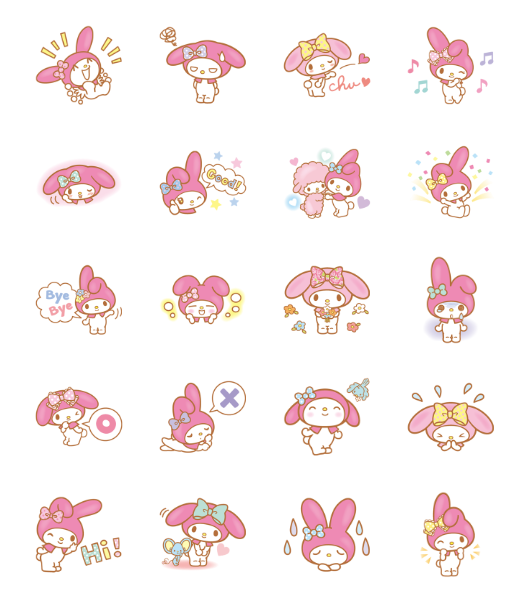 ขายสติกเกอร์ไลน์ มายด์เมโลดี้ (ชุดวันอันสดใส)