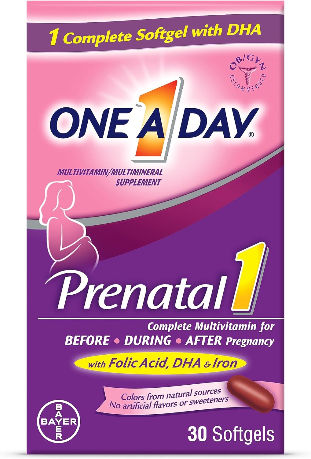 One A Day Women's Prenatal 1 Multivitamin วิตามินรวมบำรุงสำหรับสตรีมีครรภ์