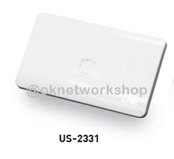 US-2331 SHINY EXCLUSIVE FACE PLATE 1 PORT with Shutter 1 Pack = 10 Units