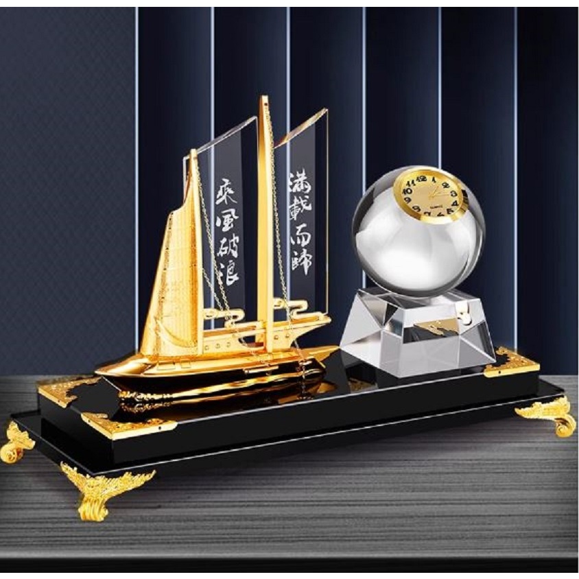 CT029D103 HOMMY ของตั้งโชว์ ของตั้งโต๊ะ เรือใบ ใส่ปากกา นาฬิกาตั้งโต๊ะ