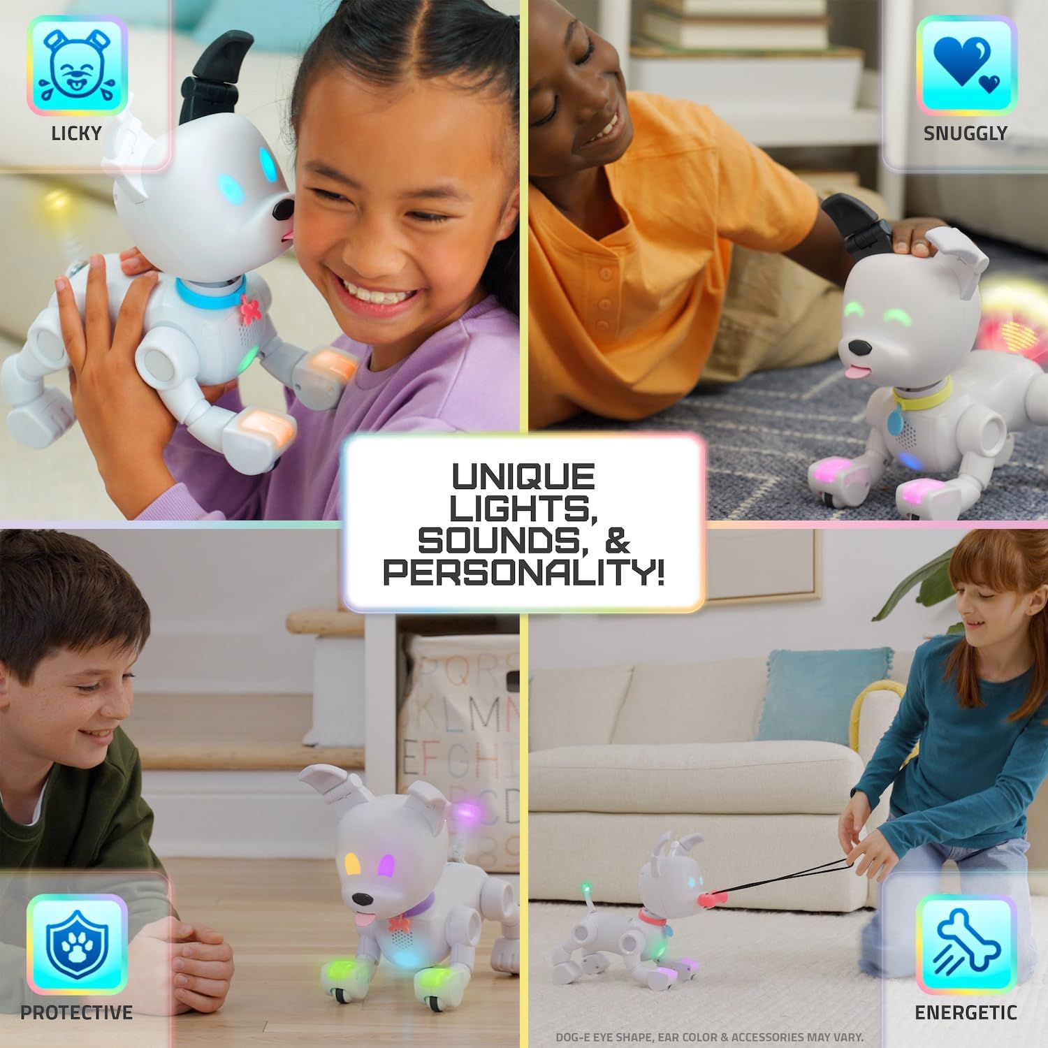 Dog-E Interactive Robot Dog หุ่นยนต์สุนัขมีชีวิต เปลี่ยนสีและมีอารมณ์ ของเล่นสำหรับเด็ก