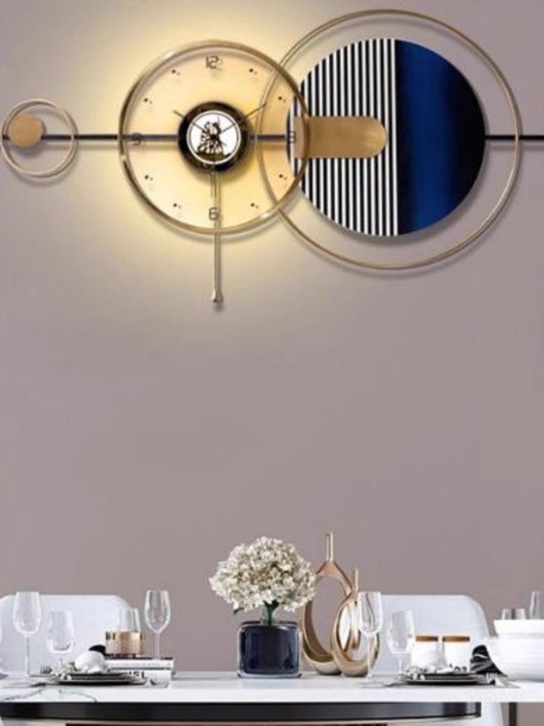 CT222C060 INTERY นาฬิกาแฟชั่น Wall Clock Art นาฬิกาติดผนัง ไฟติดผนัง