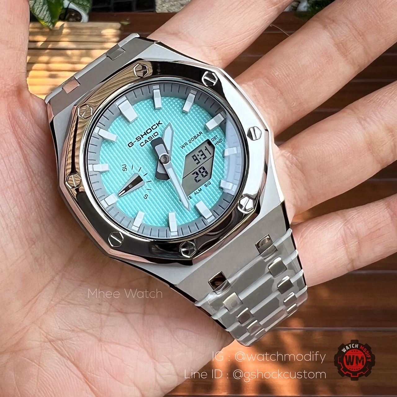 G-Shock Casioak AP Grey Tiffany Blue Dial Twotone Steel Special Edition