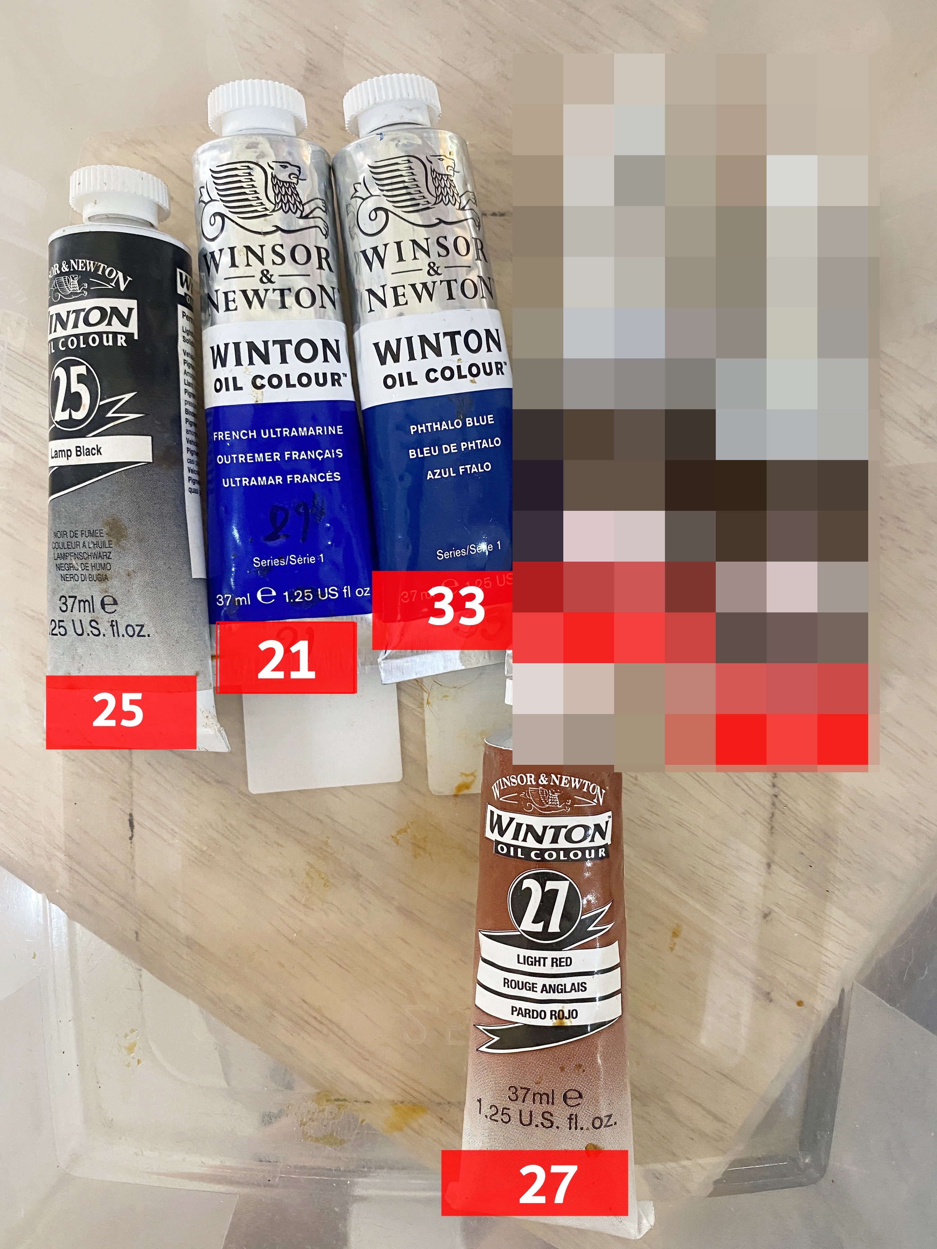 Windsor-Newton color (37 mm)***Colors that can be ordered now 21, 25, 27, 33***