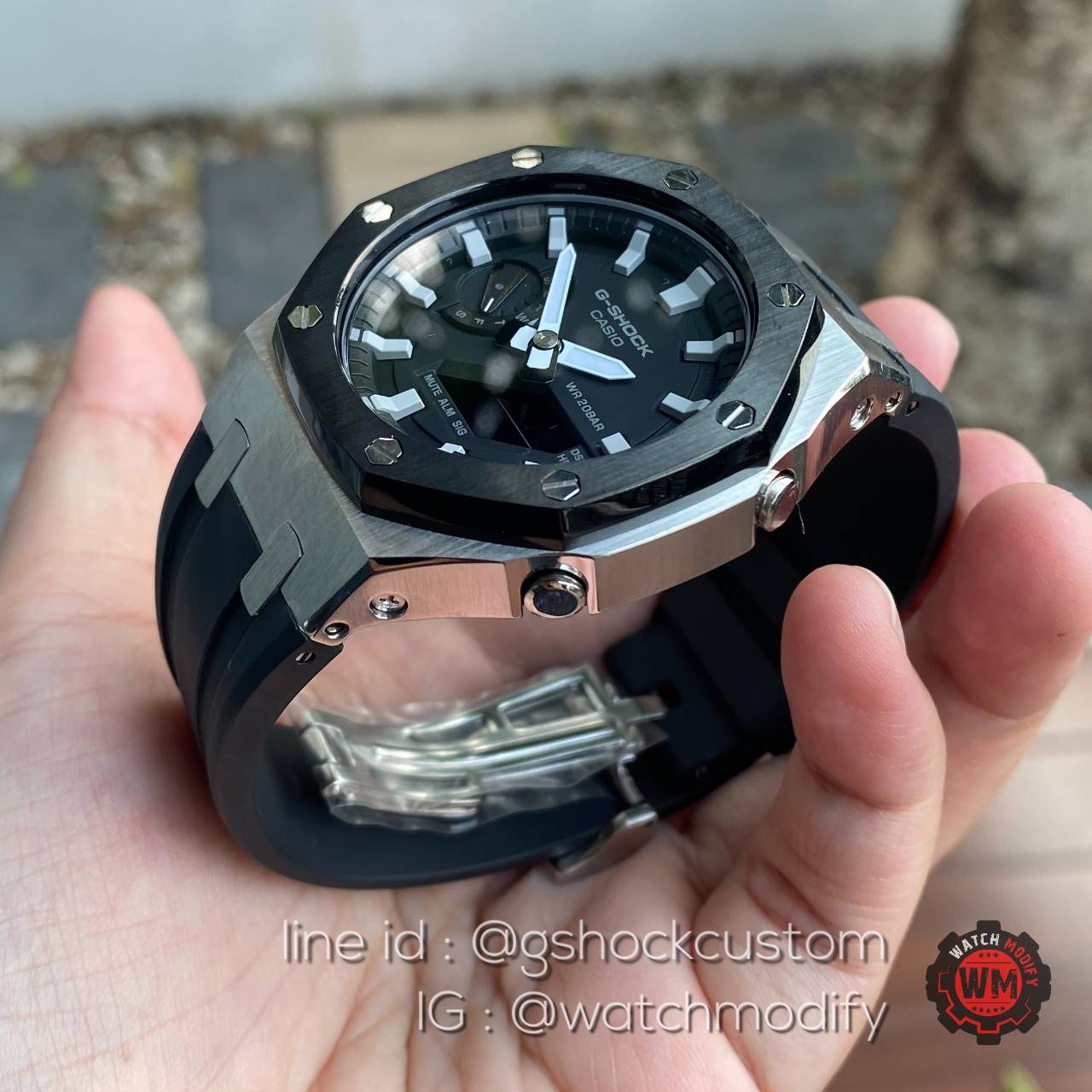 G-shock AP Rubber Black Stainless Silver Gen3