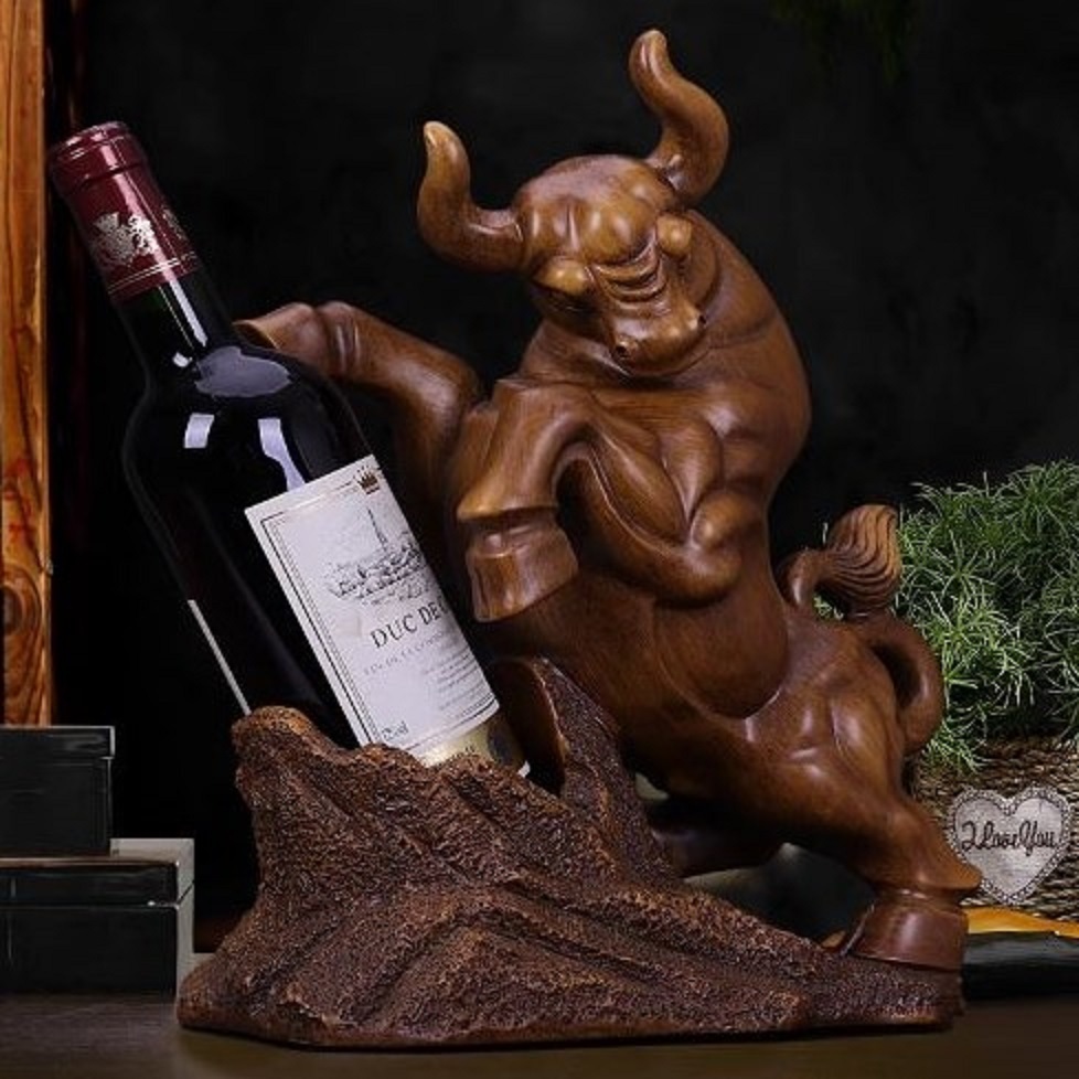 CT227D128 HOMMY ที่วางขวดไวน์ลายไม้ ของขวัญขึ้นบ้านใหม่ ของขวัญขึ้นบ้านใหม่