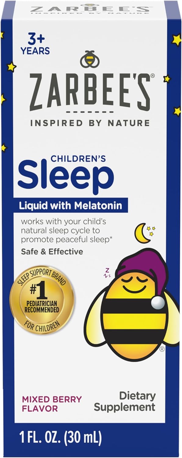 Zarbee's Kids Sleep Supplement Liquid with 1 mg Melatonin เมลาโทนินเพื่อการนอนหลับสำหรับเด็ก แบบน้ำ