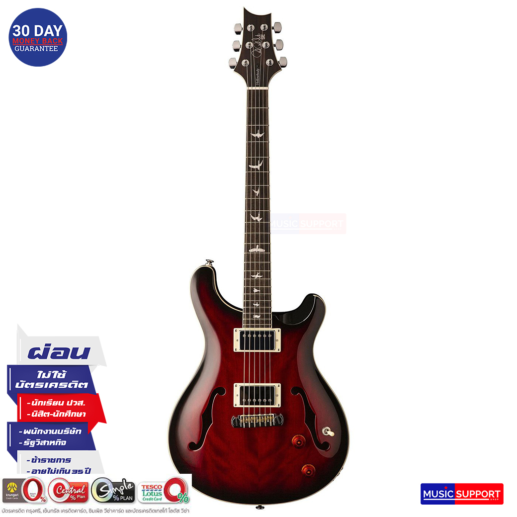 PRS SE HOLLOWBODY STANDARD/FIRE RED/CASE