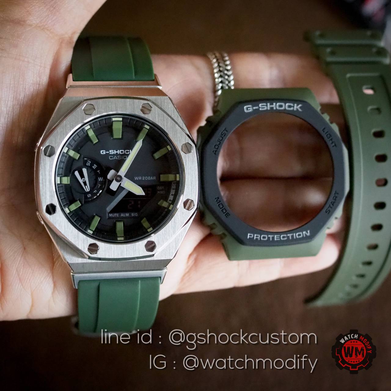G-Shock Casioak AP Camo Green Rubber ของแท้ ประกันศูนย์