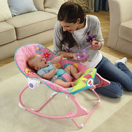 Fisher Price Girls Infant to Toddler Rocker เปลโยก มีระบบสั่น ปรับเป็นเก้าอี้ได้ คุ้มมาก