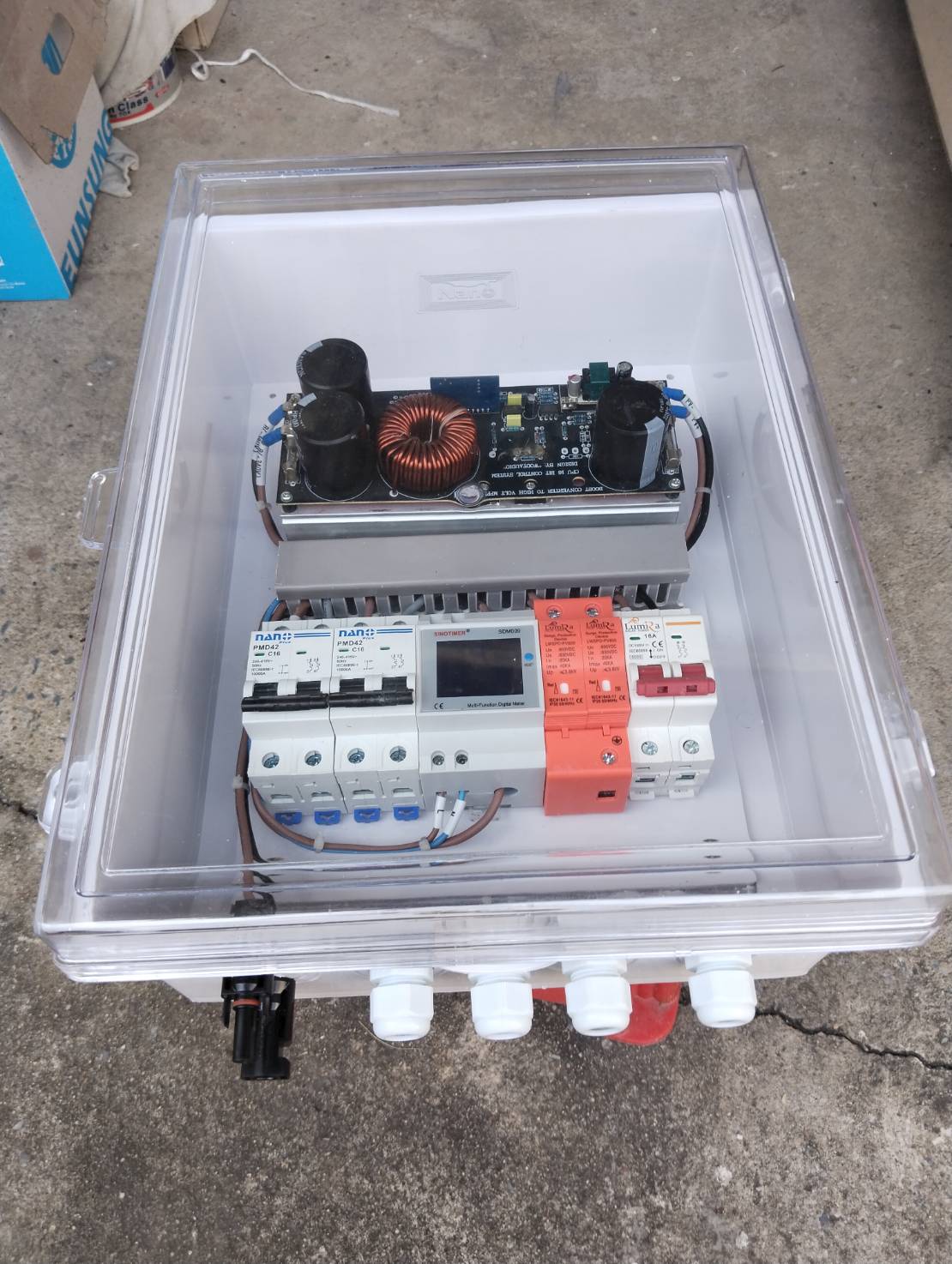 แอร์โซล่าเซลส์ 12000 ฺ BTU + กล่อง Vdc link inverter + สายต่อเข้าคอยด์ร้อนแอร์