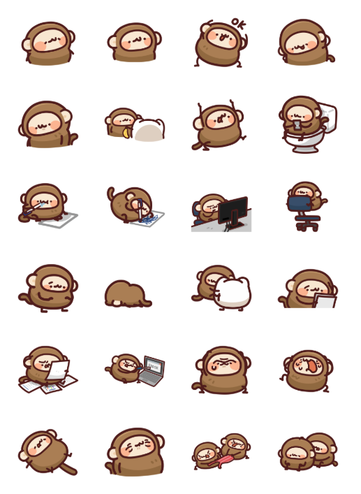 ขายสติกเกอร์ไลน์ My Monkey Friend 2 ซาวด์ไดนามิก