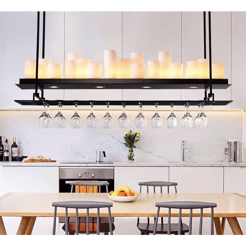 CT082D030 MIRIKITEKI โคมไฟเชิงเทียน บาร์แขวนแก้วไวน์ บาร์แขวนแก้ว Luxury bar wine rack ชั้นแขวนแก้วไวน์ ที่แขวนแก้วไวน์