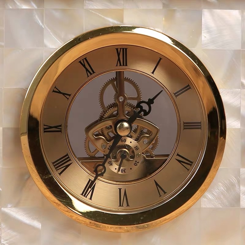 CT085C019 INTERY นาฬิกาหรูตั้งโต๊ะ นาฬิกาตั้งโต๊ะ นาฬิกาแต่งห้อง นาฬิกาฮวงจุ้ย นาฬิกาสีทองตั้งโต๊ะ European-style table