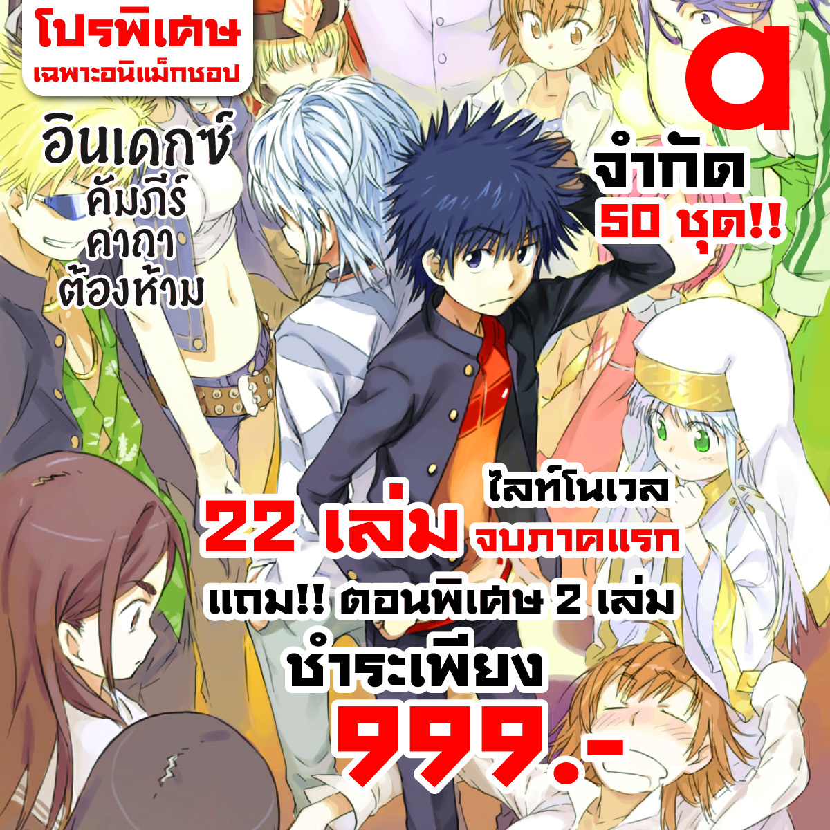 Animag (ราคาพิเศษ 999) อินเดกซ์ คัมภีร์คาถาต้องห้าม NOVEL ภาค 1 (24 เล่ม) *ขีดสีสันปก
