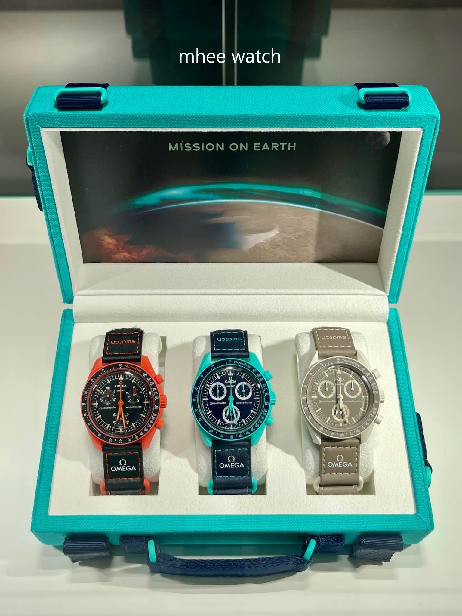 Swatch X Omega New Collection Mission On Earth Swiss Made Free Premium Rubber Straps