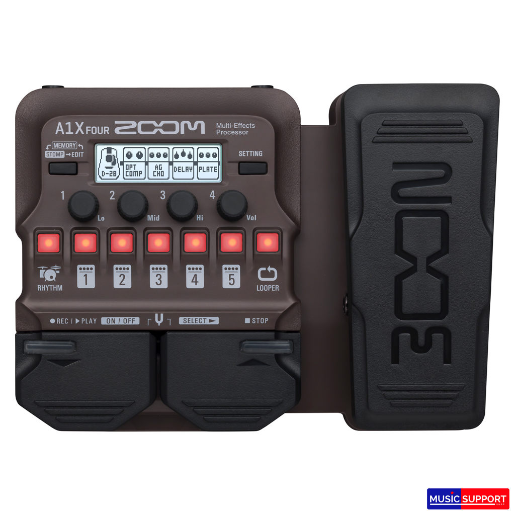 Zoom A1X Four Acoustic FX Pedal เอฟเฟคกีตาร์โปร่ง