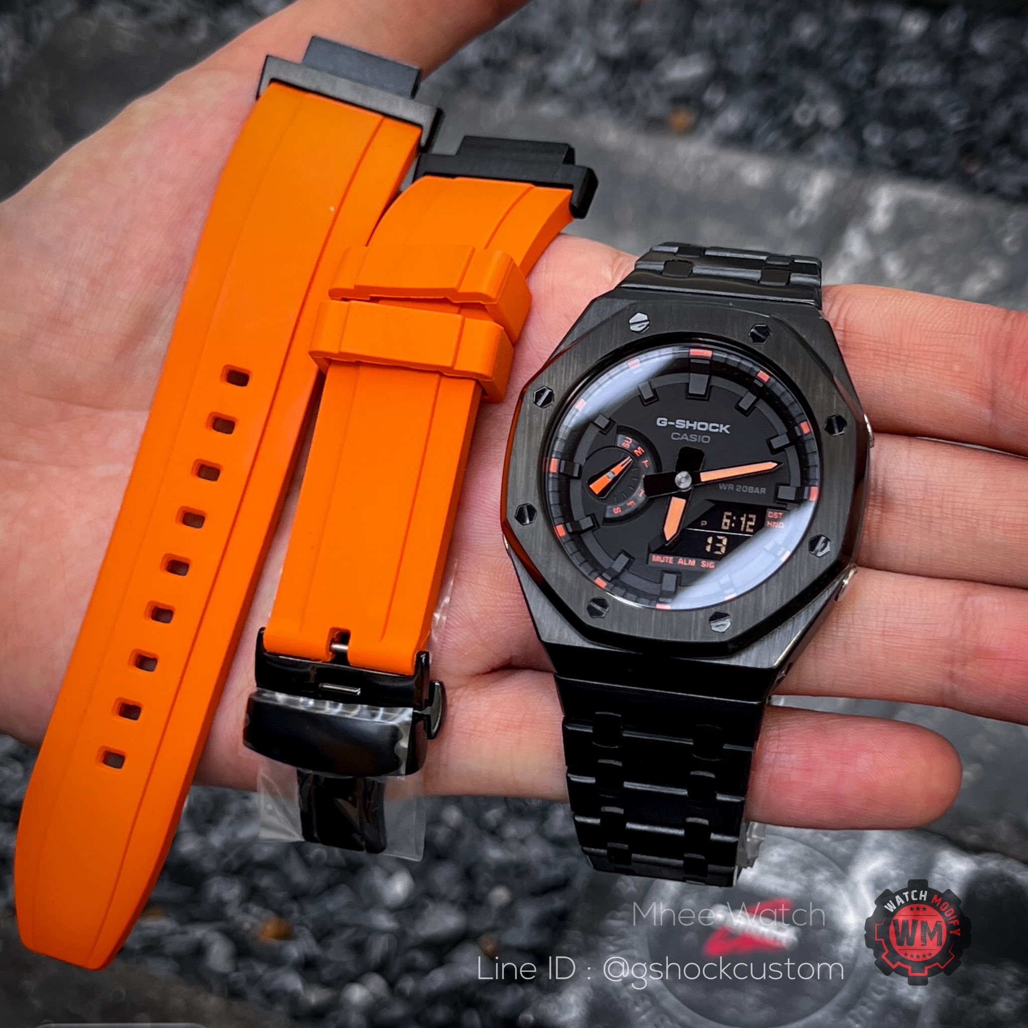 G-Shock Custom AP Black Orange Sports Set