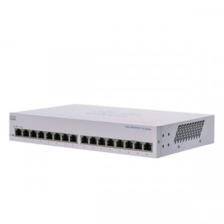 Cisco CBS110-16T-EU 16 Ports 10/100/1000 Mbps Unmanaged Gigabit Switch, Rack mount 1U