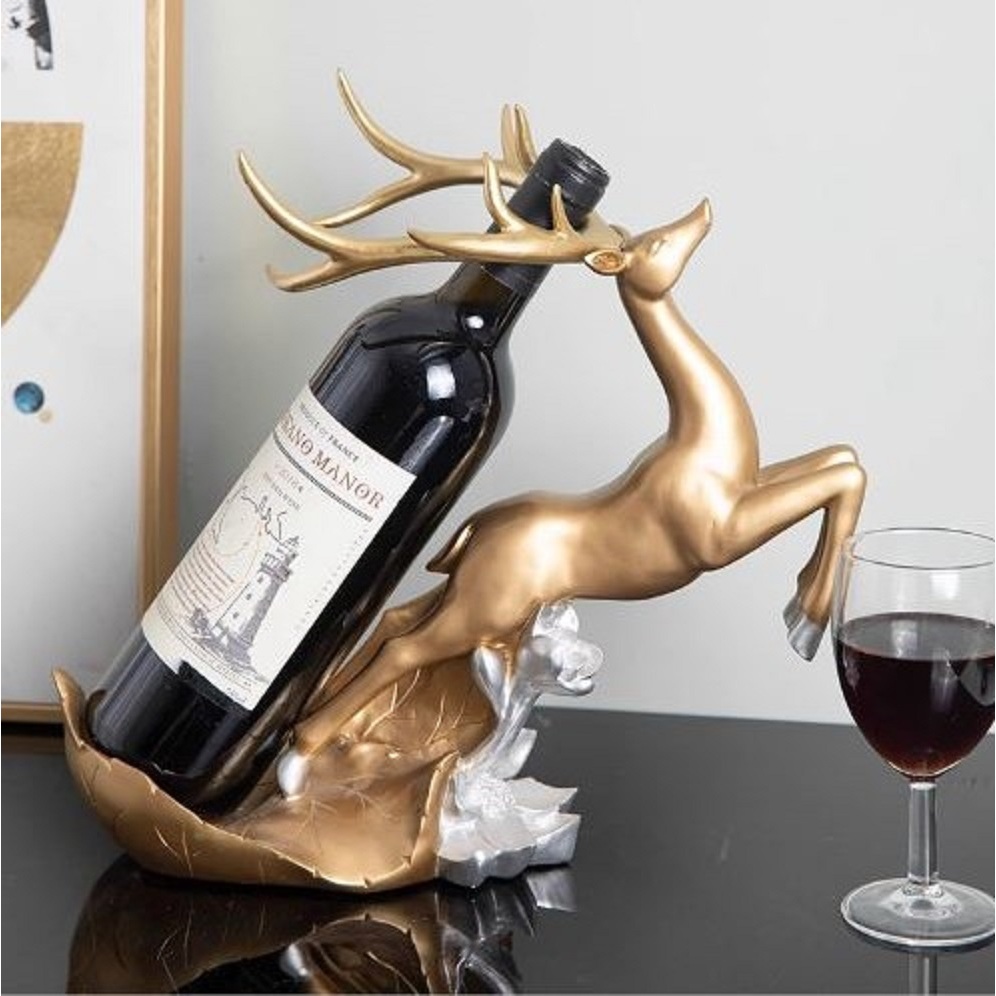 CT188D110 HOMMY ที่วางขวดไวน์ กวาง ของตกแต่งบ้าน ของขวัญขึ้นบ้านใหม่