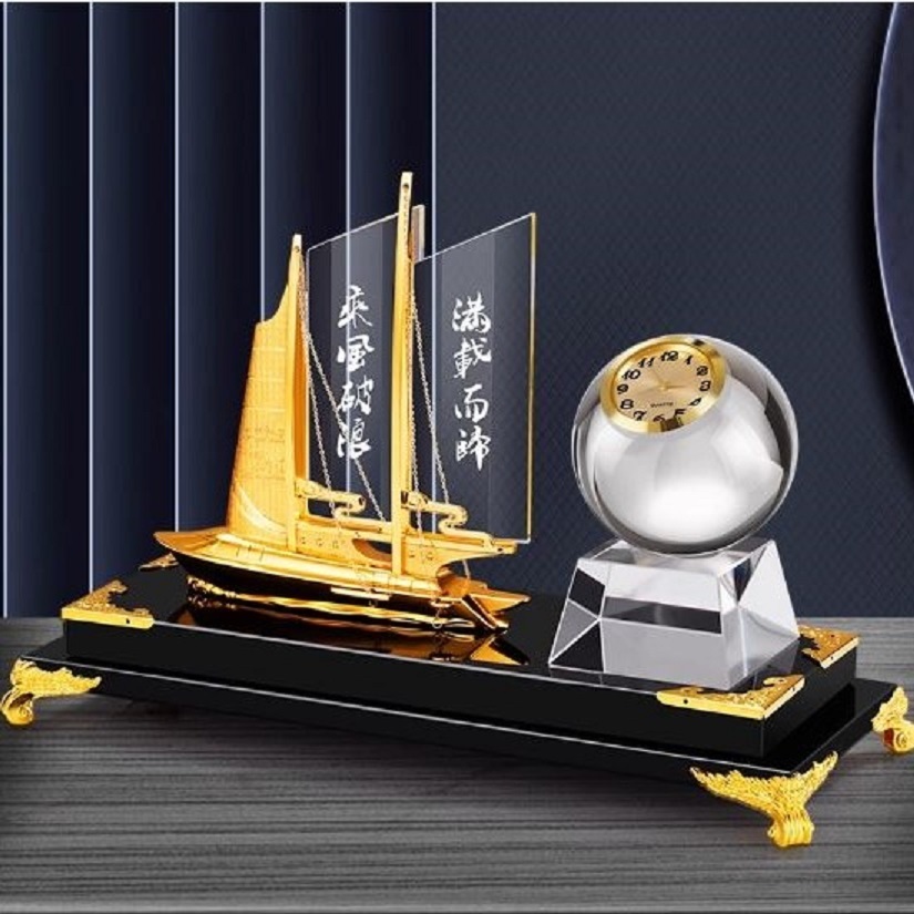 CT029D103 HOMMY ของตั้งโชว์ ของตั้งโต๊ะ เรือใบ ใส่ปากกา นาฬิกาตั้งโต๊ะ