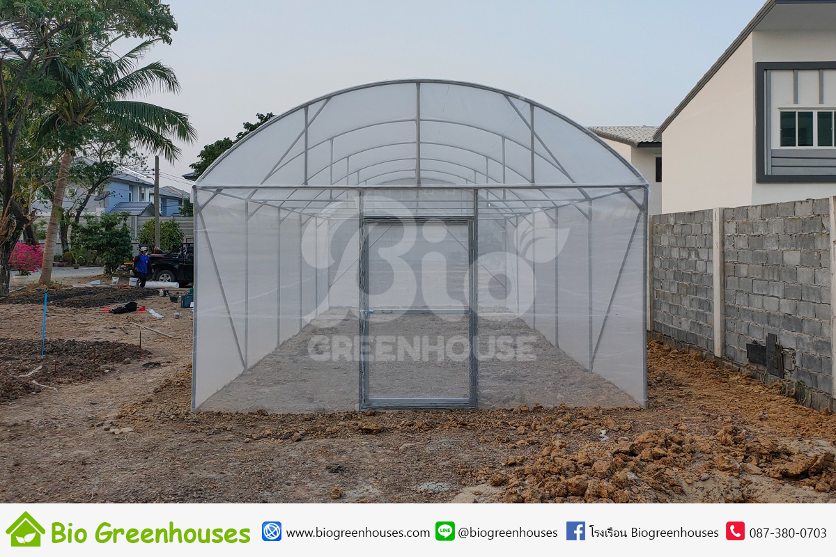 โรงเรือนทรงจั่วโค้ง ขนาด 5x12ม. จ.นนทบุรี