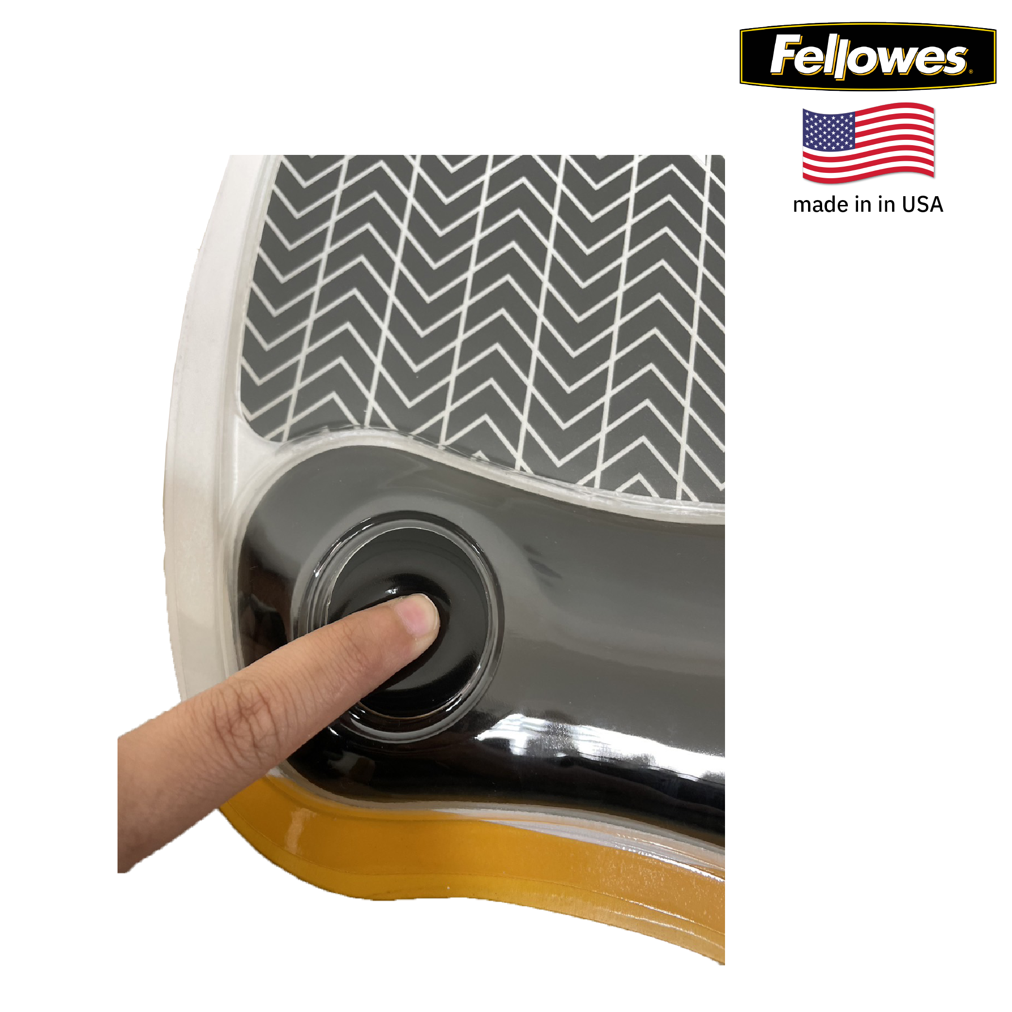 แท่นเจลรองข้อมือเพื่อสุขภาพ สำหรับเมาส์ เฟลโล่วส์ Mousepad Wrist Support - Chevron