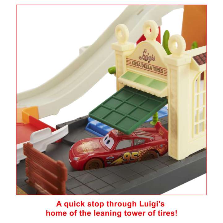 รางรถแข่งดิสนีย์คาร์ Disney And Pixar Cars Toys, Track Set And Storage, Race And Go Playset